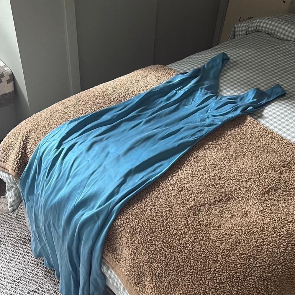 Asceno Slip Dress - Blue, Medium - Picture 5 of 6